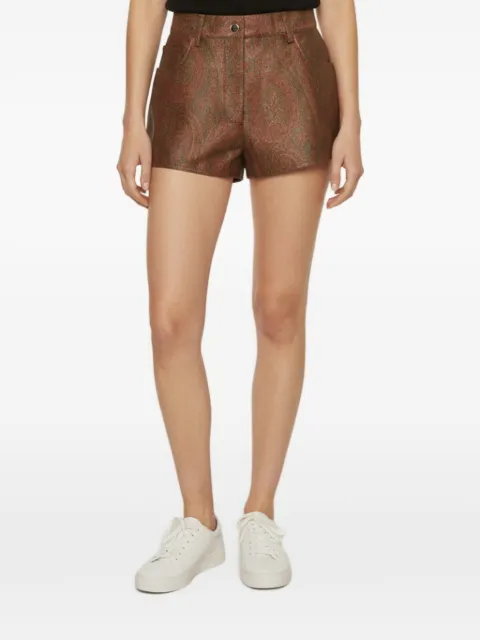 Etro Pre-Owned paisley-print mini shorts