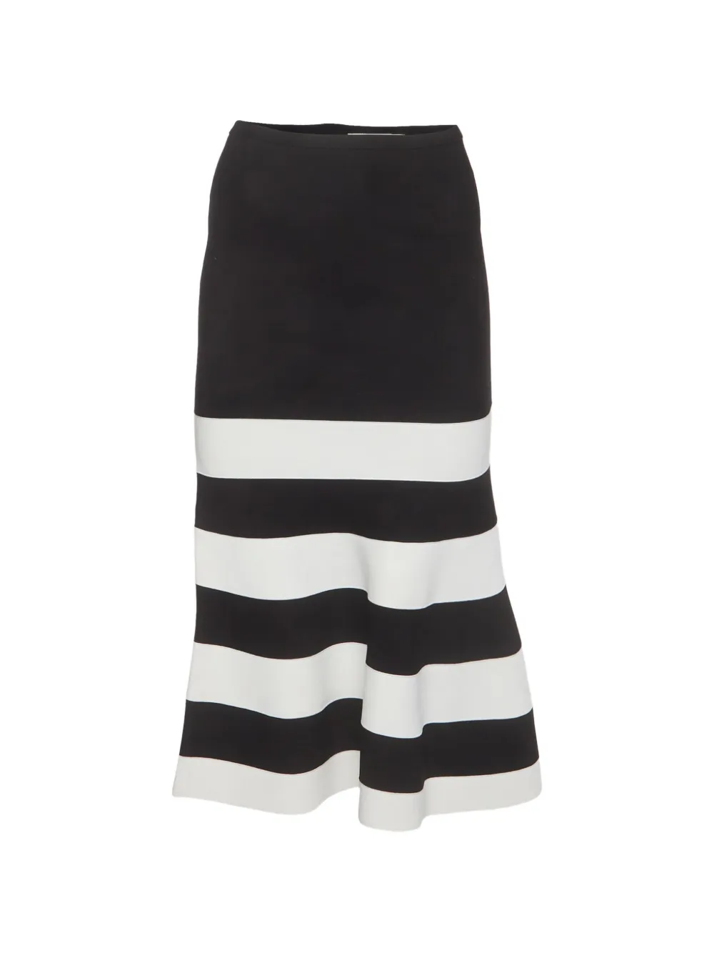 Victoria Beckham striped trumpet midi skirt - Schwarz