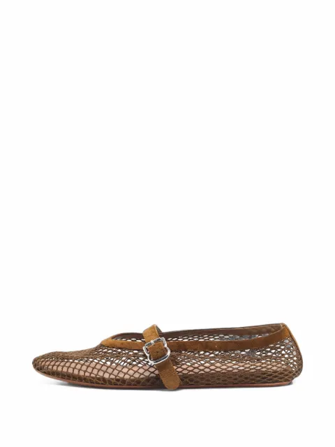 Alaïa Pre-Owned fishnet-finish ballet flats