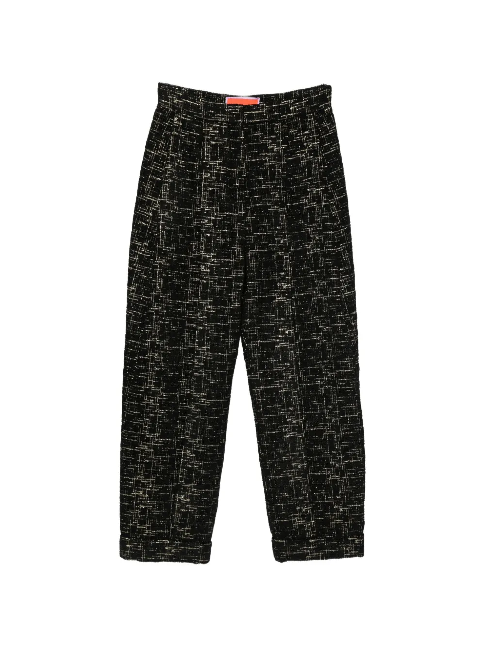 La DoubleJ pleated bouclé-knit trousers Zwart