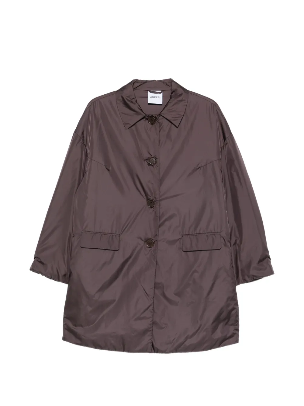 ASPESI Teena button-up coat Bruin