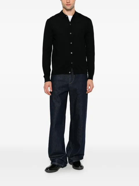 ÉPHÉMÈRE button-up collar cardigan 