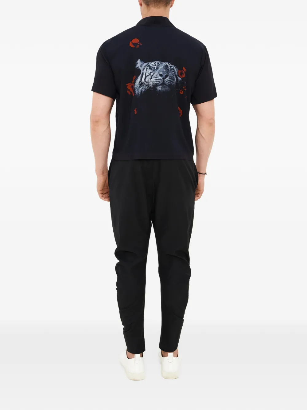 Tessitura Broek met toelopende pijpen Zwart