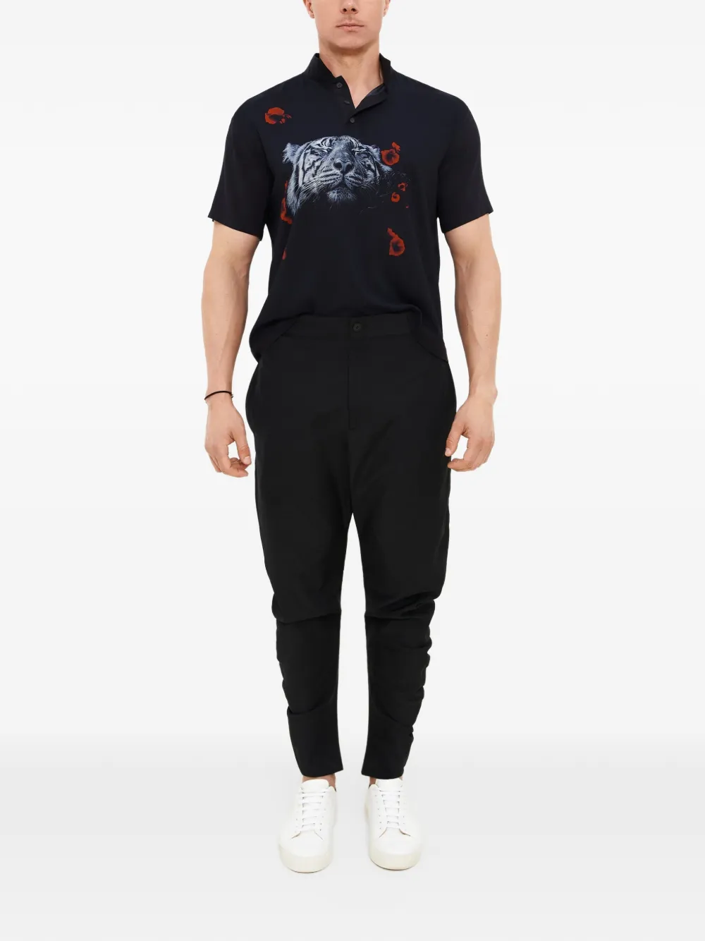 Tessitura Broek met toelopende pijpen Zwart