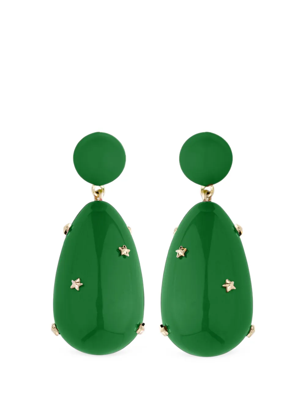 Eshvi large Galaxy Drop Earrings - Grün