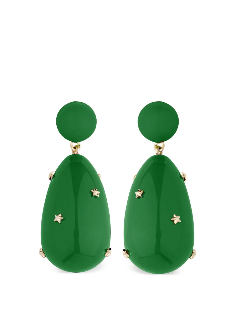 Eshvi large Galaxy Drop Earrings - Verde