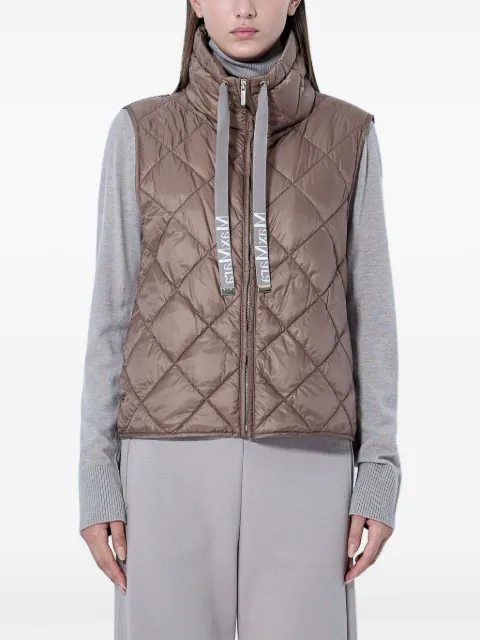 Max Mara diamond-quilted high-neck gilet