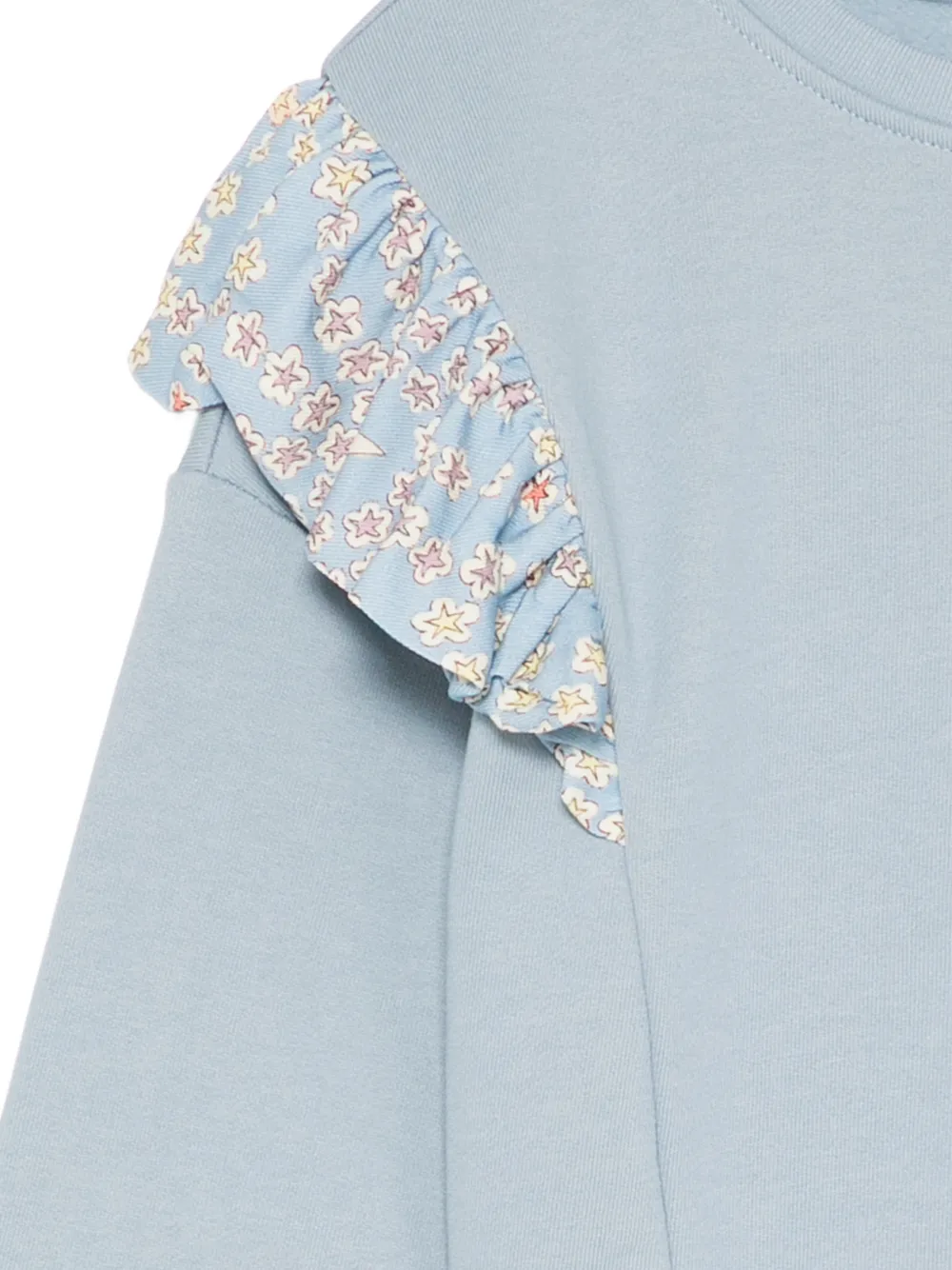 Stella McCartney Kids ruffled sweater Blauw
