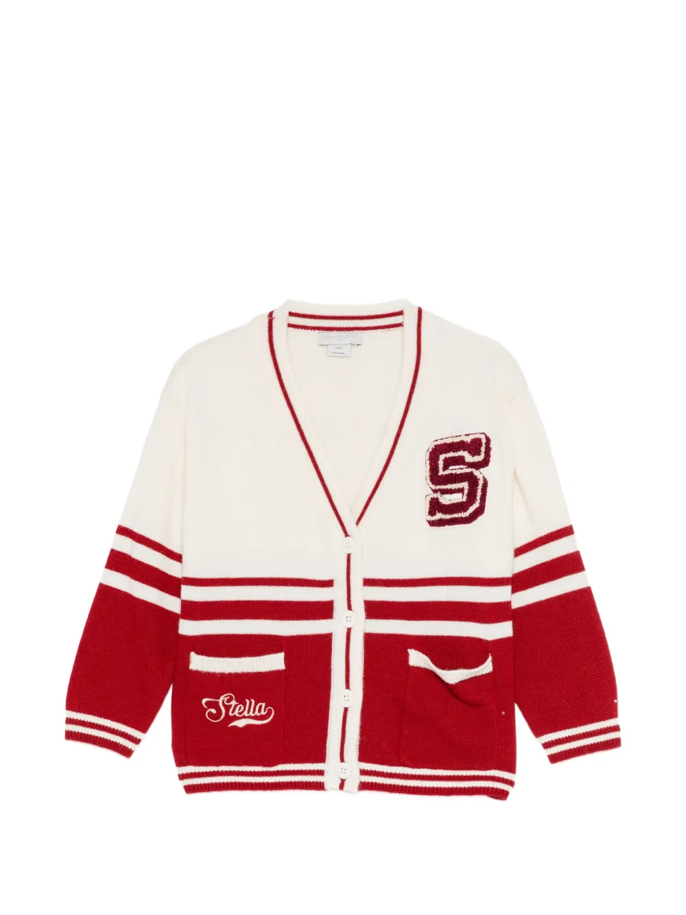 Stella McCartney Kids Varsity cardigan - Toni neutri