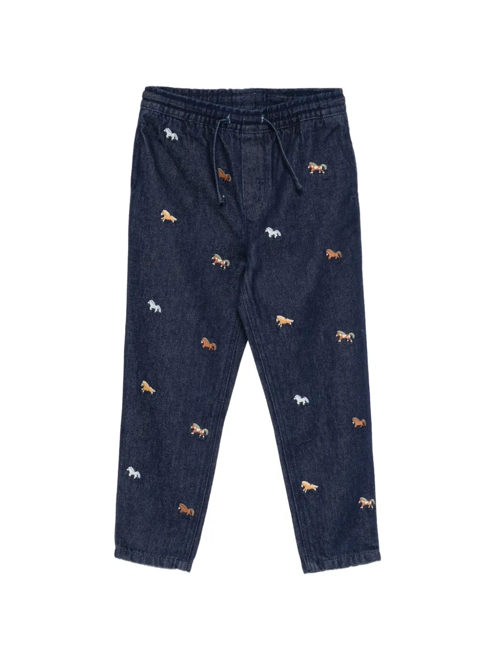 Stella McCartney Kids horse-embroidered jeans - Blu