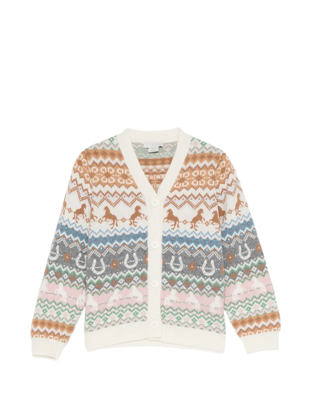 Stella McCartney Kids Fair Isle cardigan - Toni neutri