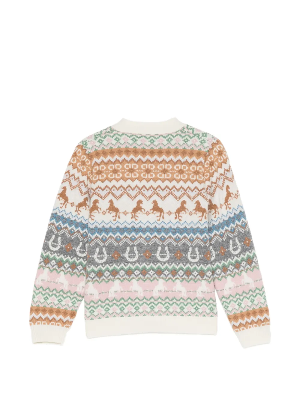 Stella McCartney Kids Fair Isle cardigan Beige