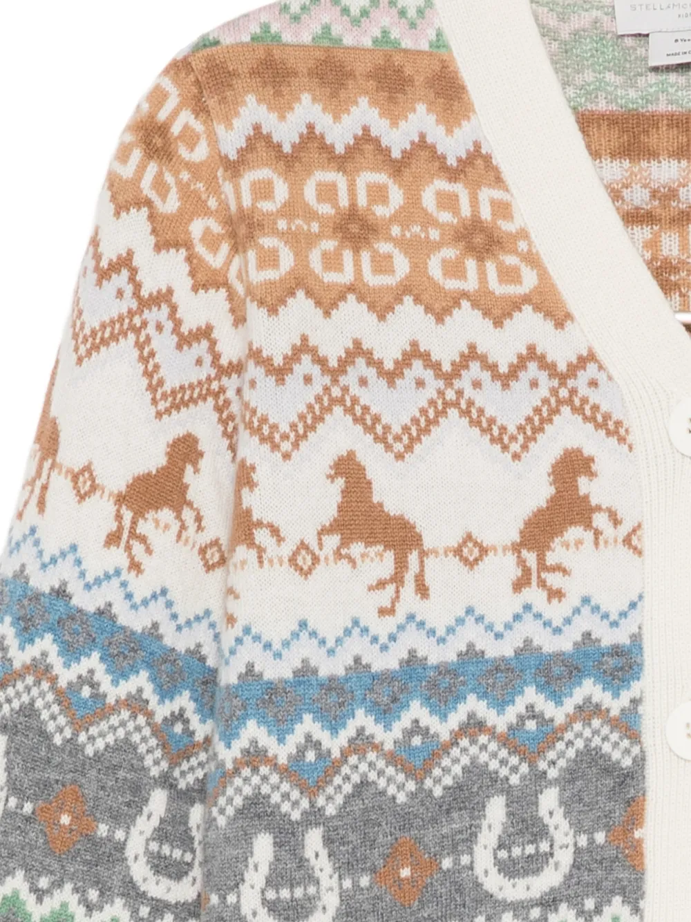 Stella McCartney Kids Fair Isle cardigan Beige