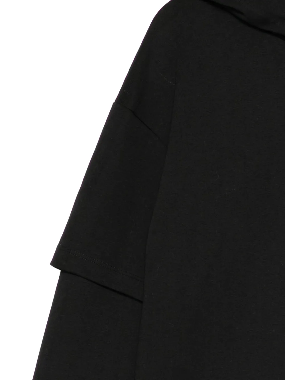 Balmain Kids layered-sleeve hoodie Zwart