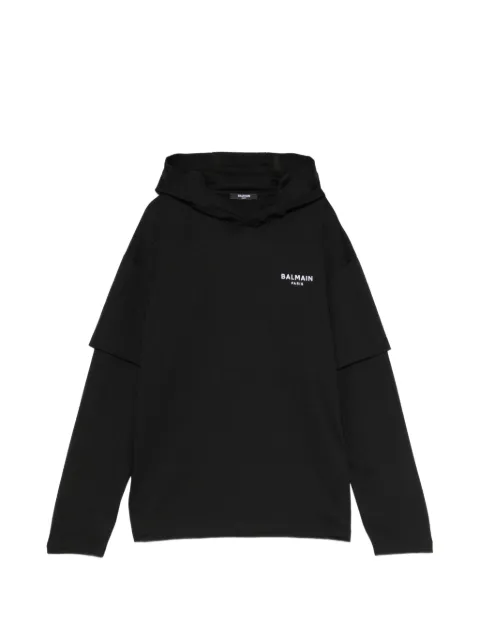 Balmain Kids layered-sleeve hoodie