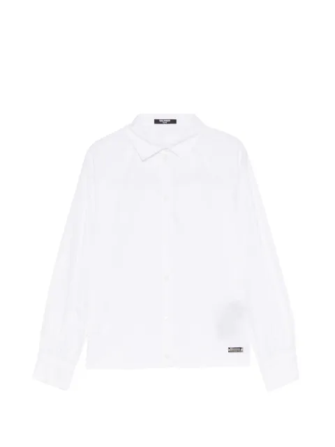Balmain Kids logo-plaque shirt