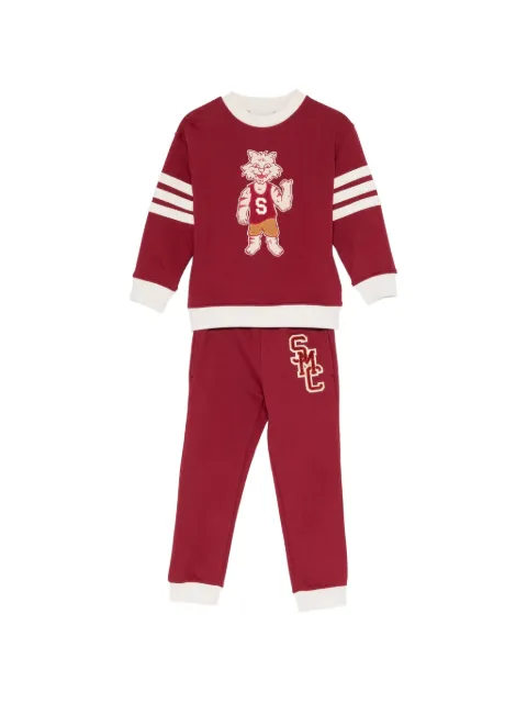 Stella McCartney Kids Tuta sportiva con stampa grafica e bande laterali