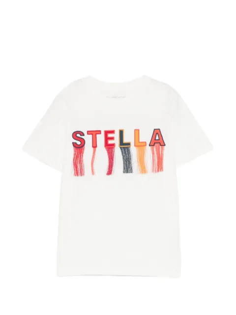 Stella McCartney Kids logo-embroidered T-shirt