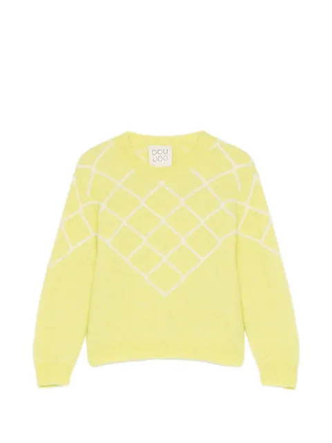 Douuod Kids diamond-intarsia knit sweater