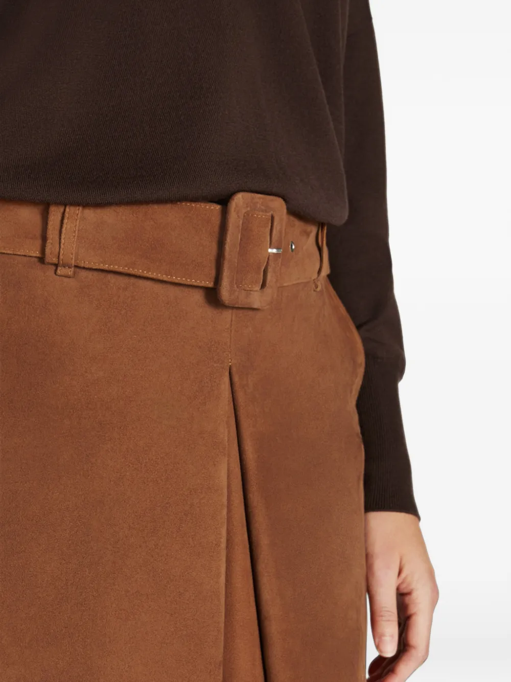 slowear Geplooide midi-rok Bruin