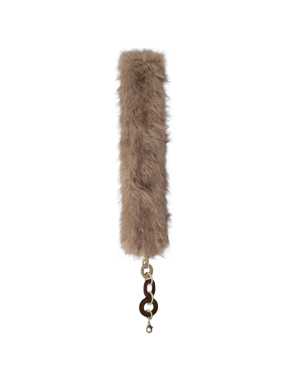 Max Mara faux-fur chain-link scarf - Nude