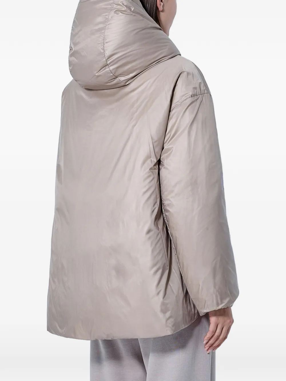 Max Mara Kasjmier donsjack met capuchon Beige