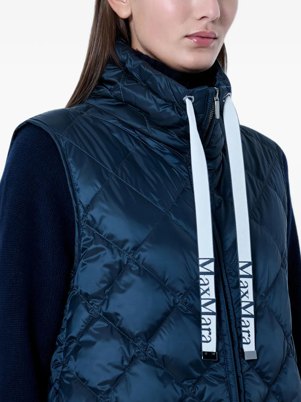 Max Mara Gewatteerde bodywarmer Blauw