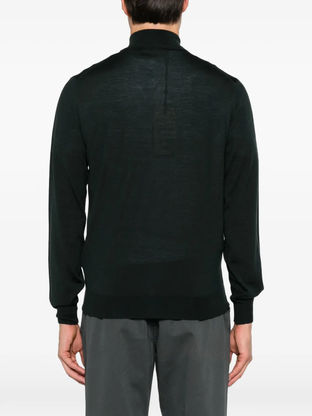 Filippo De Laurentiis button-up high-neck cardigan Groen