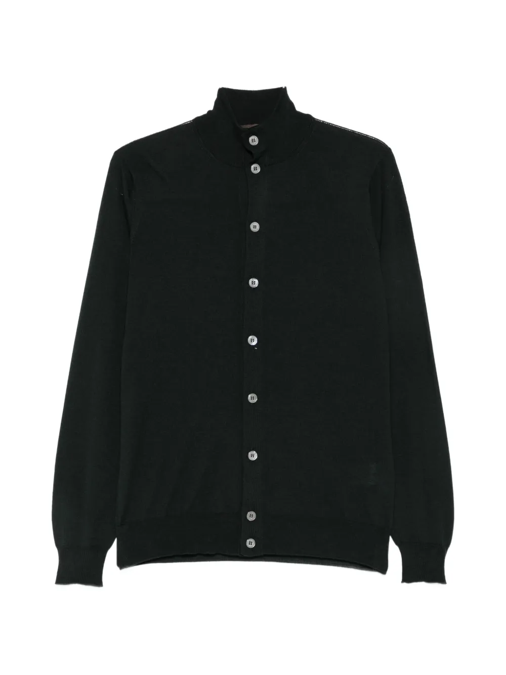 Filippo De Laurentiis button-up high-neck cardigan - Green