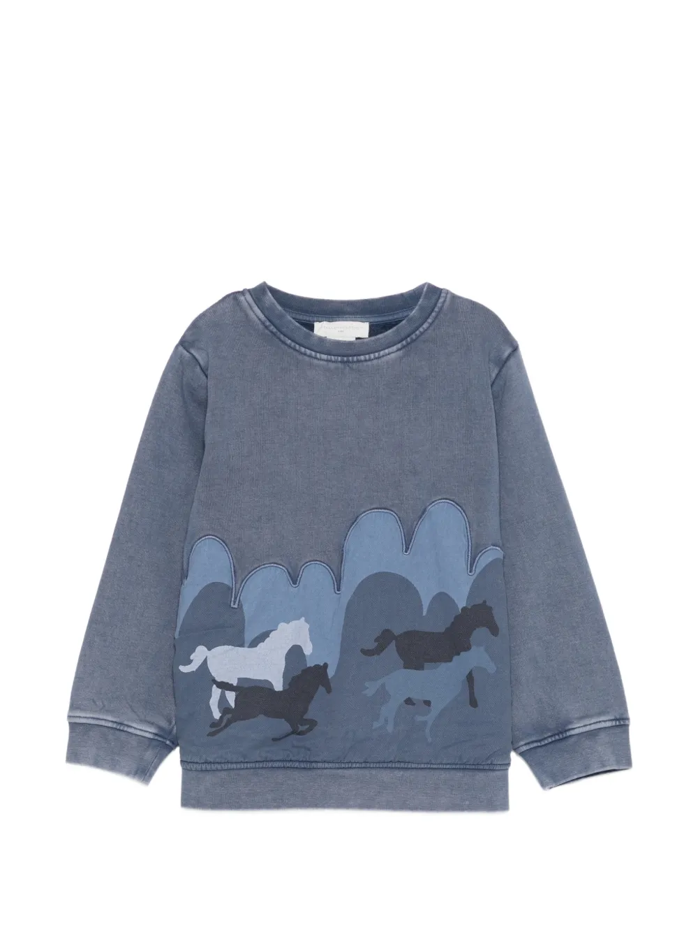 Stella McCartney Kids graphic-print cotton sweater - Blu