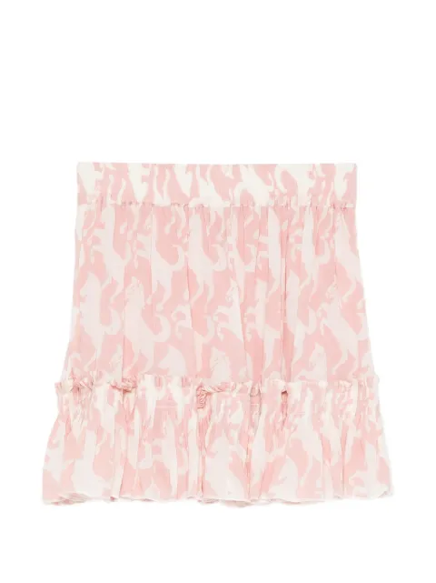 Stella McCartney Kids falda con volantes y caballo estampado