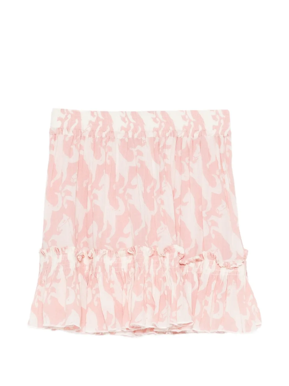 Stella McCartney Kids horse-print ruffled skirt Roze