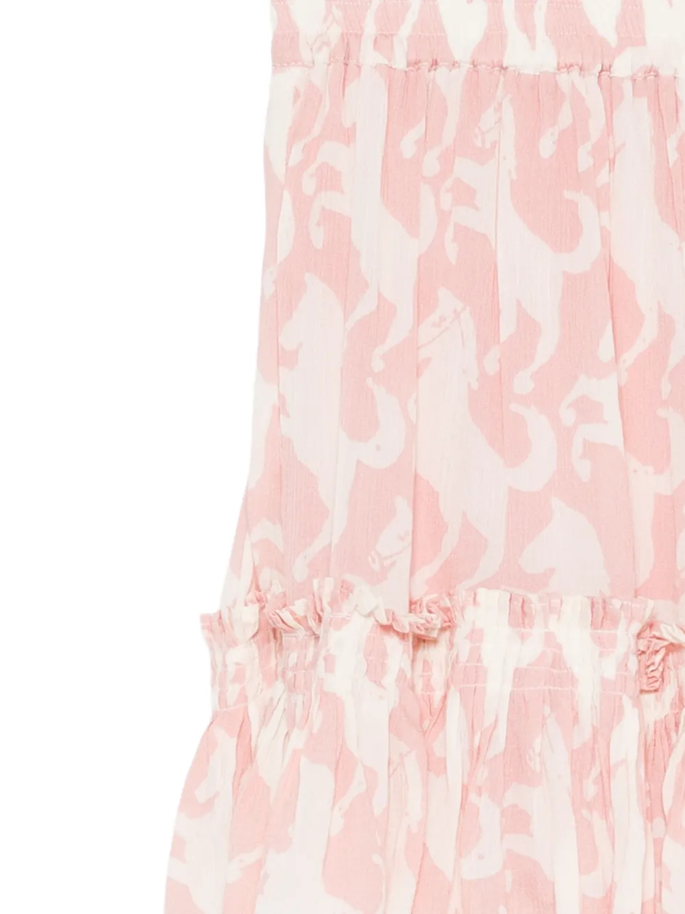 Stella McCartney Kids horse-print ruffled skirt Roze