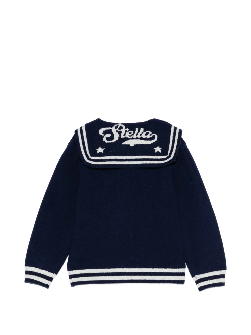 Stella McCartney Kids mix-knit cardigan Blauw