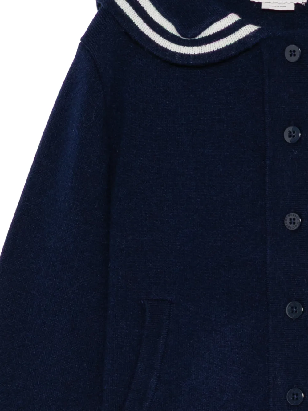 Stella McCartney Kids mix-knit cardigan Blauw