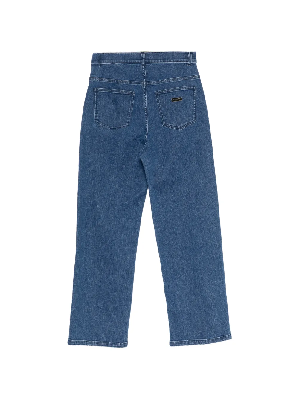 Balmain Kids faded-effect jeans Blauw
