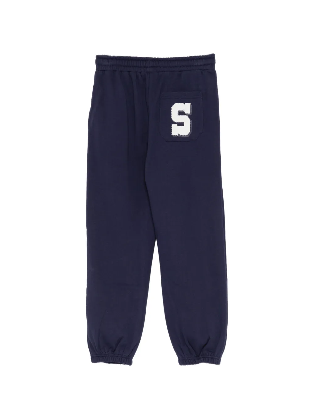 Stella McCartney Kids logo-patch drawstring track pants Blauw
