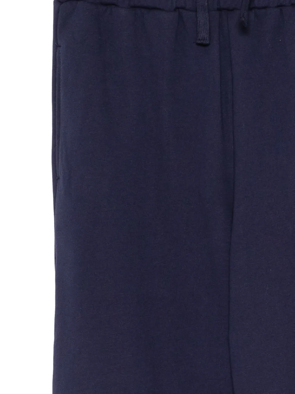 Stella McCartney Kids logo-patch drawstring track pants Blauw