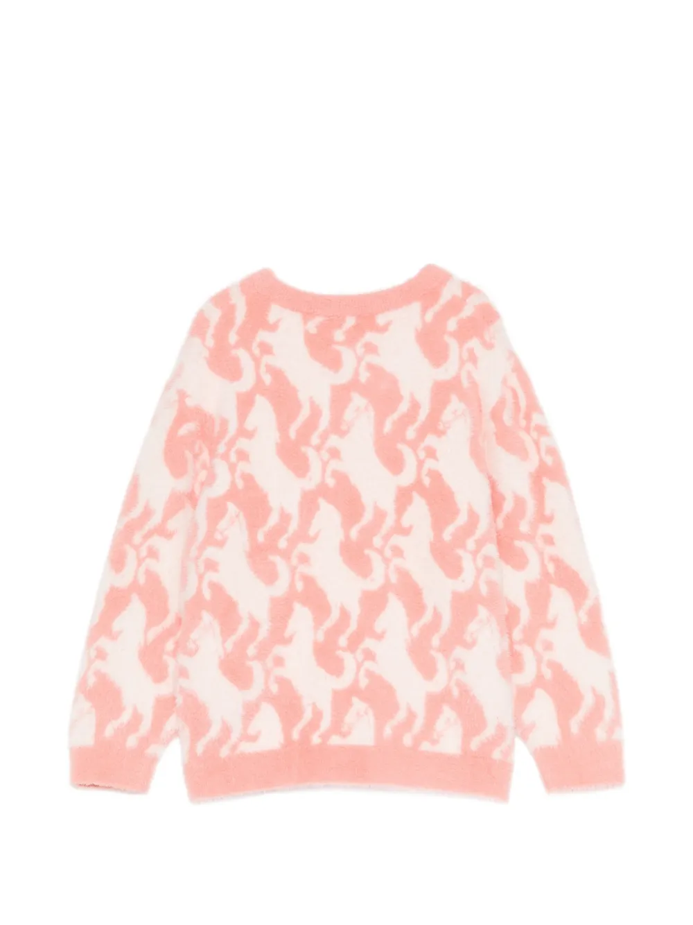 Stella McCartney Kids horse-intarsia sweater Roze