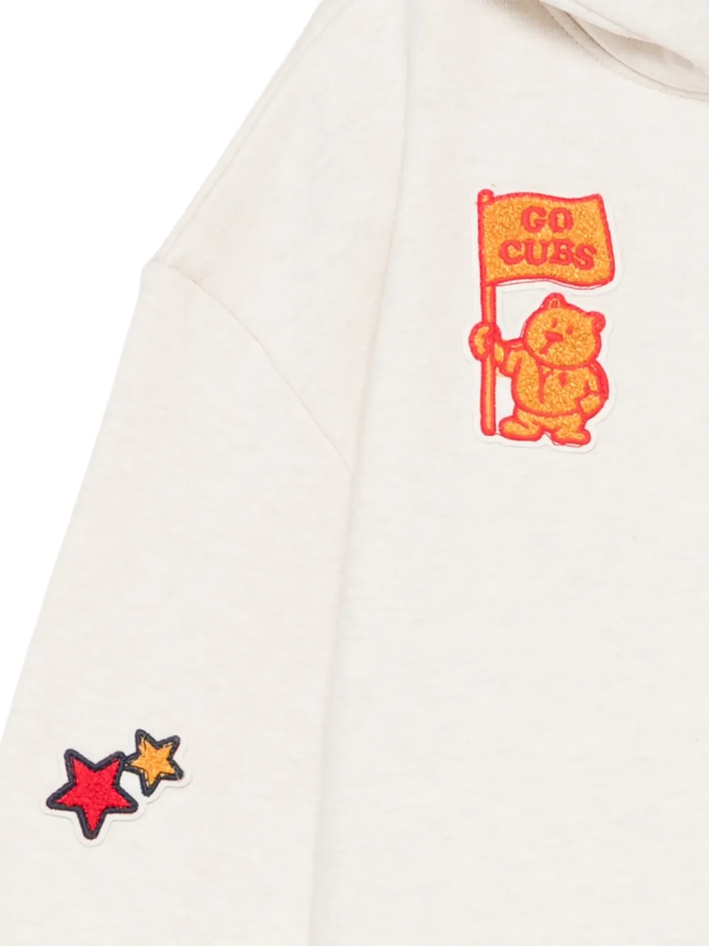 Stella McCartney Kids horse-patch jersey hoodie Beige