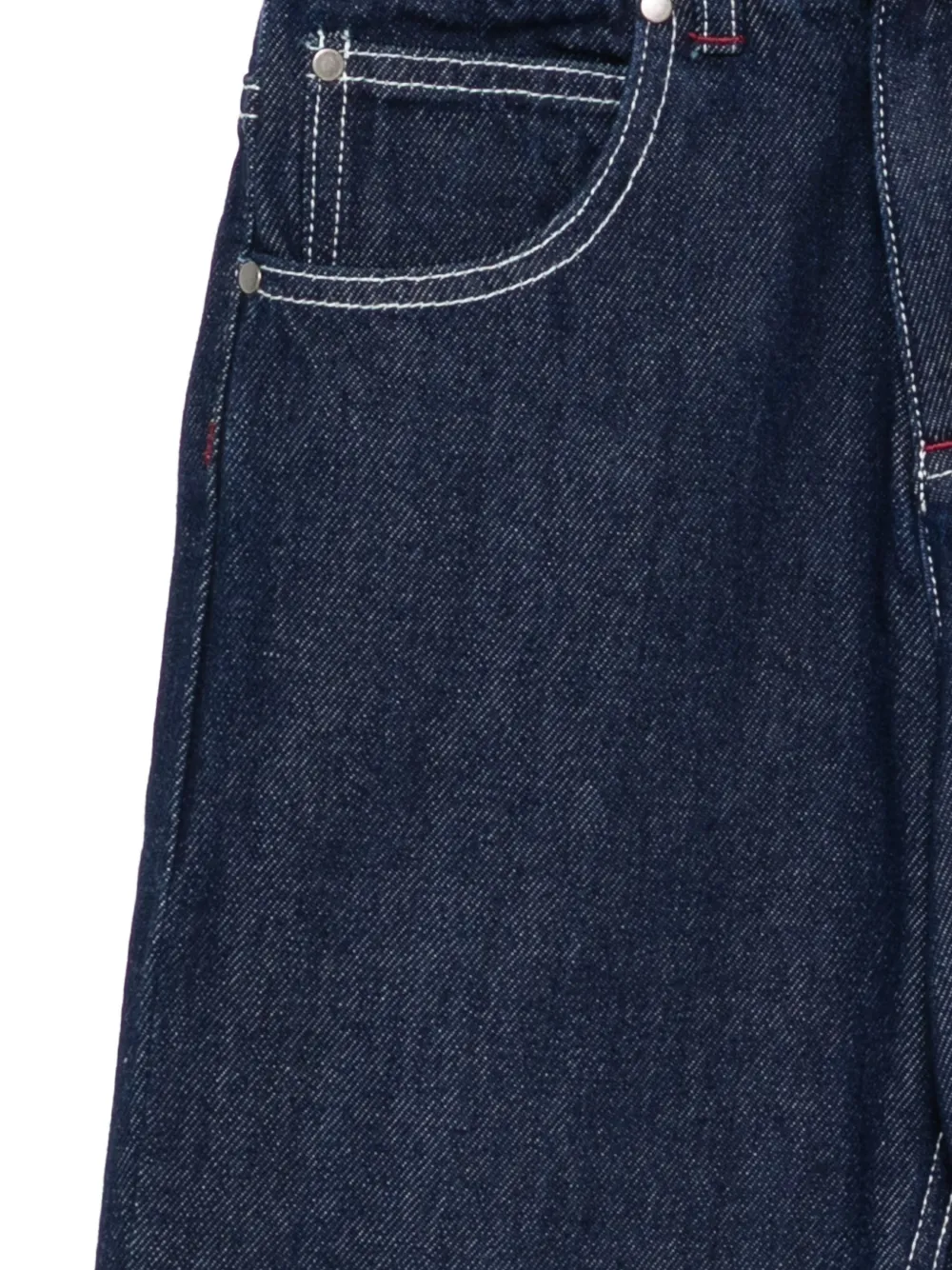 Stella McCartney Kids contrast-stitch jeans Blauw
