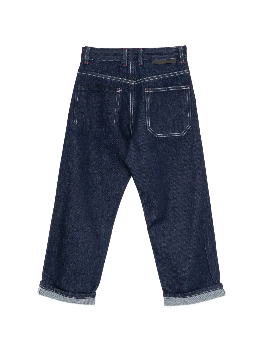 Stella McCartney Kids contrast-stitch jeans Blauw