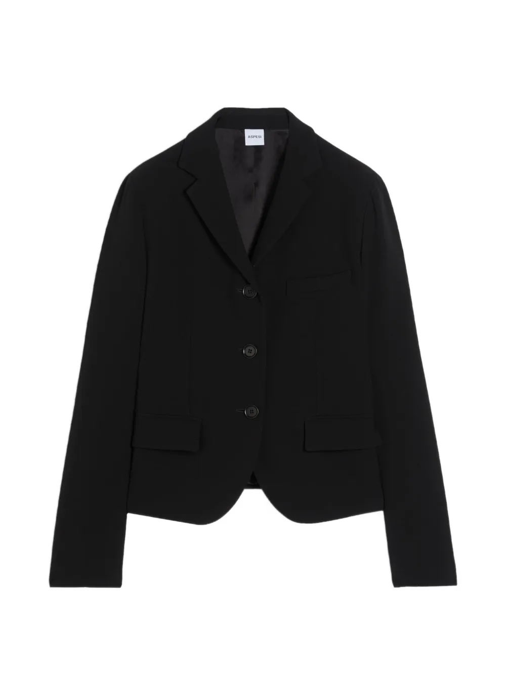 ASPESI single-breasted notched-lapels blazer Zwart