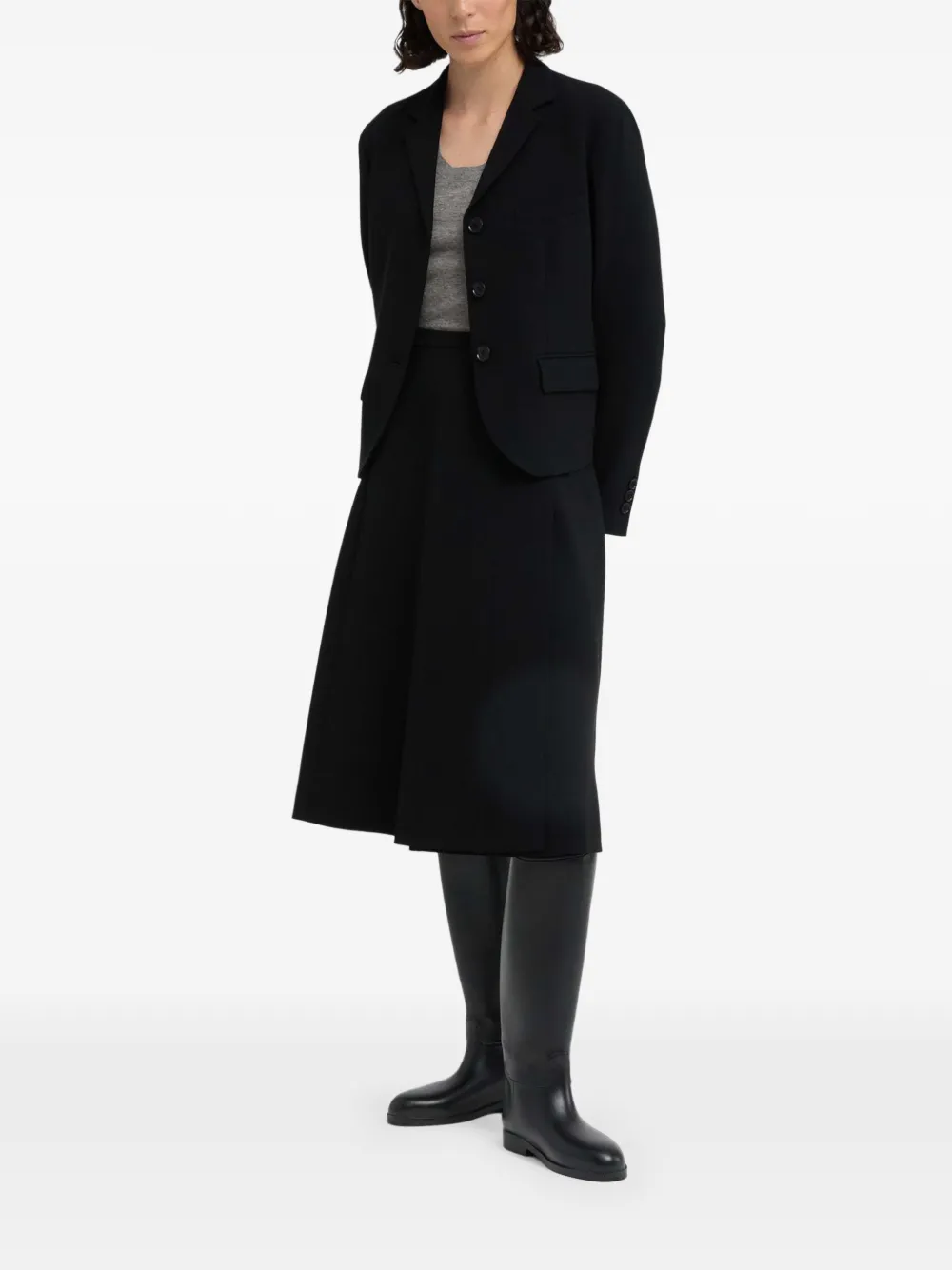 ASPESI single-breasted notched-lapels blazer Zwart