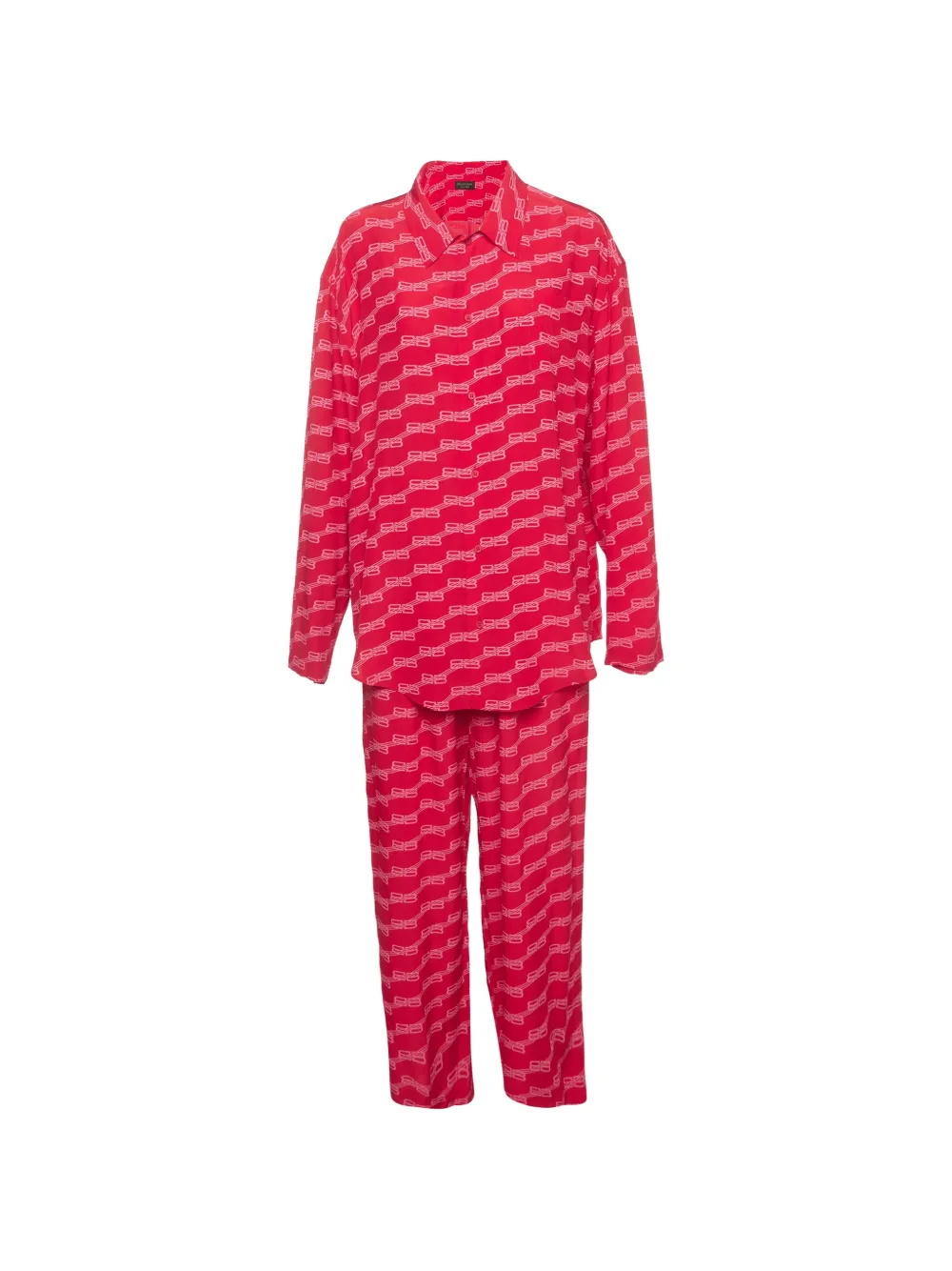 Balenciaga Pre-Owned Pyjama mit Monogramm-Print - Rot