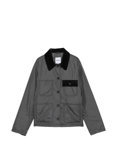 ASPESI corduroy-collar patch-pocket jacket