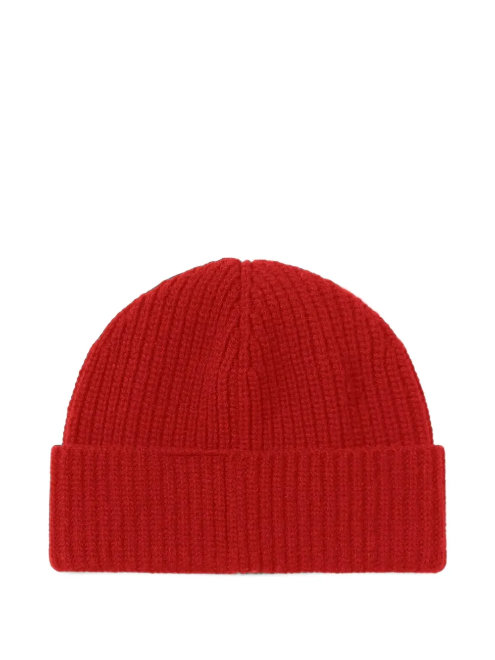 Perfect Moment logo-embroidered ribbed beanie hat Rood