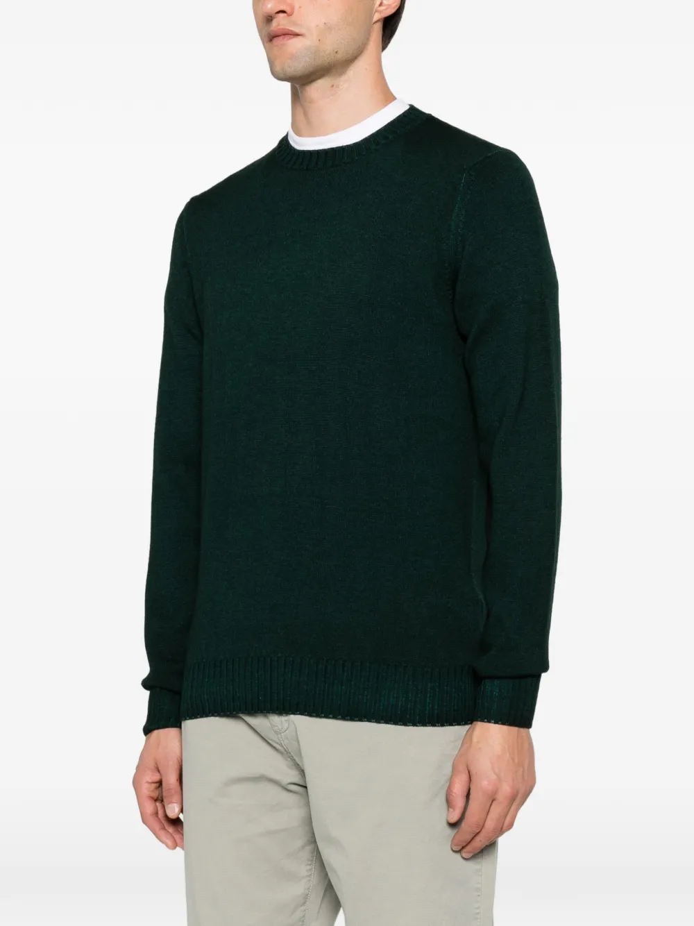Filippo De Laurentiis crew-neck long-sleeve sweater Groen