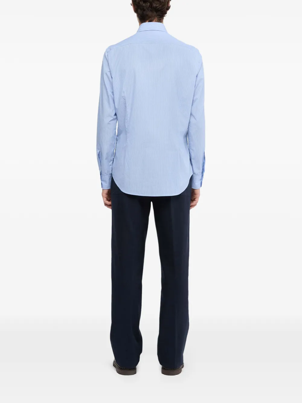 ASPESI Serge striped long-sleeve shirt Blauw
