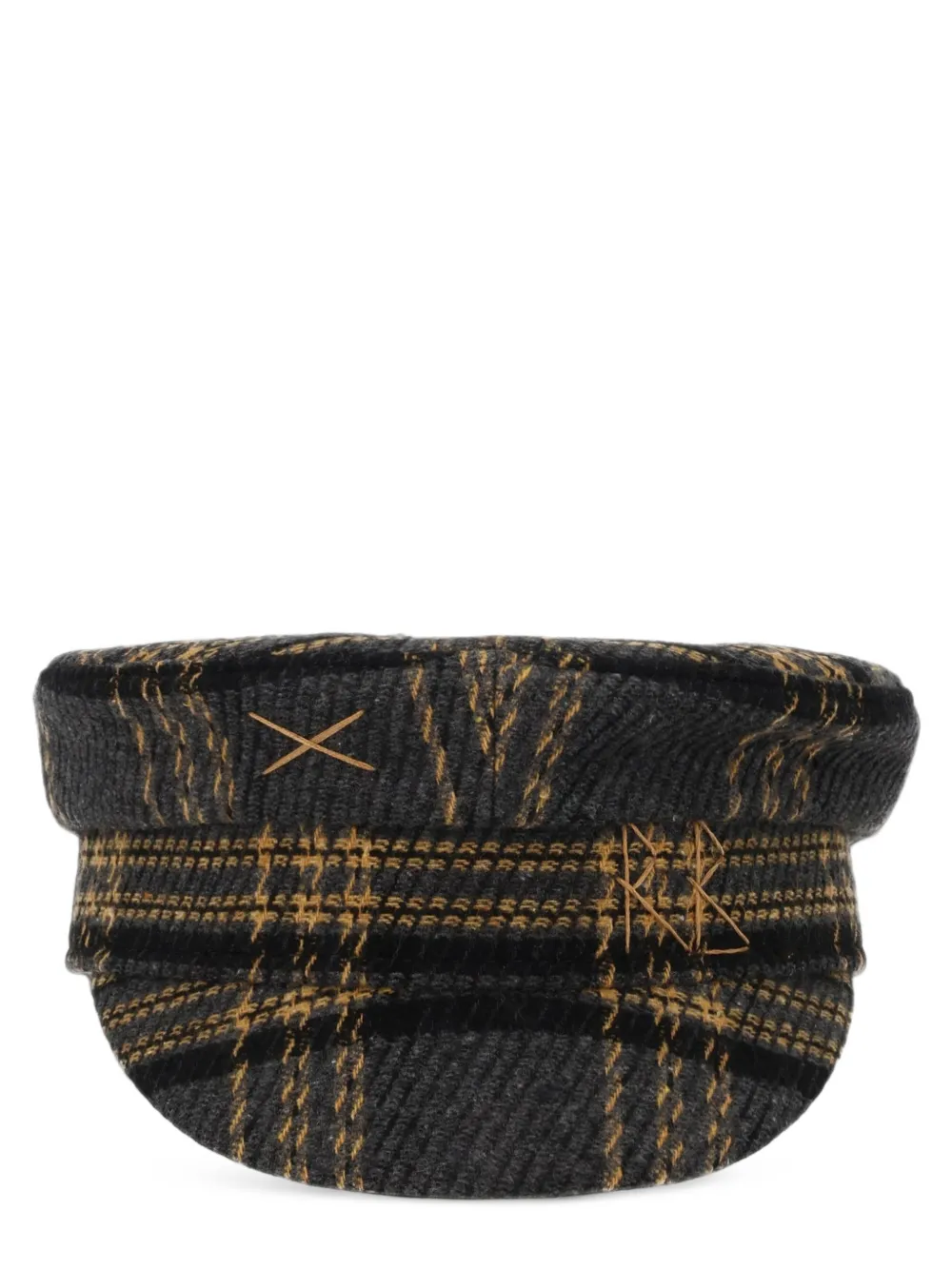 Ruslan Baginskiy check-pattern baker boy hat Grijs